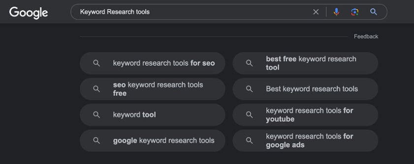 suggested keywords